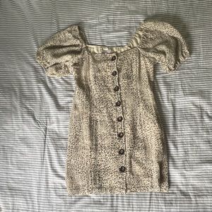 Puff sleeve mini dress